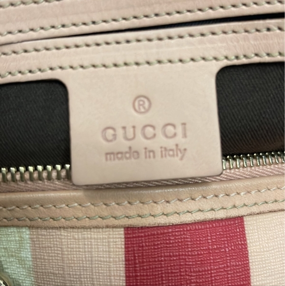 Gucci Script Web Boston Bag GG Coated Canvas Medium - Picture 10 of 13